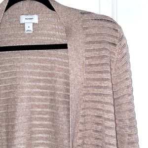 Long sleeve mauve/tan cardigan-gently used